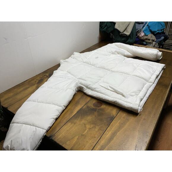 Adidas Puffer Jacket Coat Insulated Women's Medium White Trefoil Logo - Picture 5 of 16